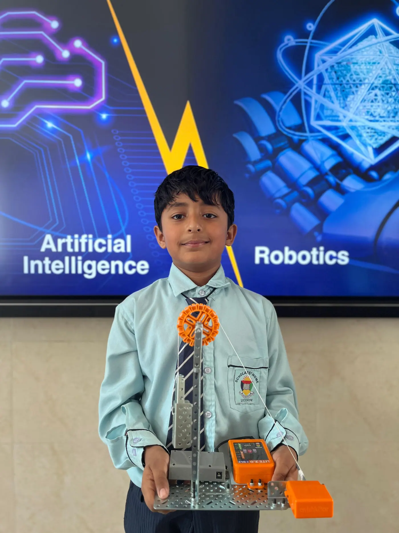 A student in the Robotics and Artificial Intelligence lab